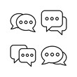 © Lunaraa - Chat icon vector for web and mobile app. speech bubble sign and symbol. comment icon. message