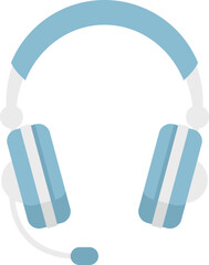 Sticker - Center headset icon flat vector. Call support. Customer service isolated