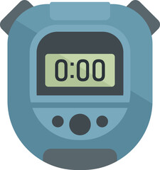 Sticker - Digital stopwatch icon flat vector. Stop timer. Watch clock isolated