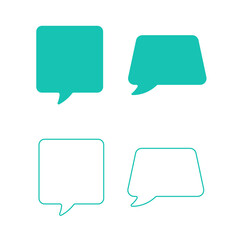 Wall Mural - speech bubbles vector icon set. line and glyph sign collection for mobile concept and web design. sy