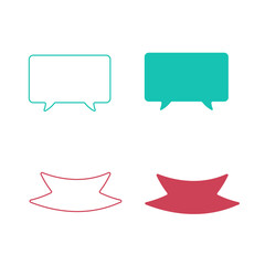 Wall Mural - speech bubbles vector icon set. line and glyph sign collection for mobile concept and web design. sy