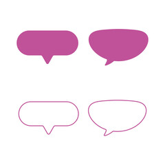 Wall Mural - speech bubbles vector icon set. line and glyph sign collection for mobile concept and web design. sy