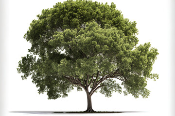 Wall Mural - lone tree on a white background with a clipping path. Generative AI