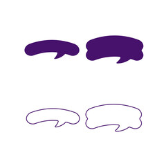 Wall Mural - speech bubbles vector icon set. line and glyph sign collection for mobile concept and web design. sy