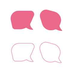 Wall Mural - speech bubbles vector icon set. line and glyph sign collection for mobile concept and web design. sy