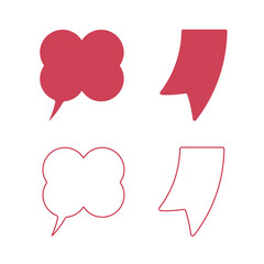 Wall Mural - speech bubbles vector icon set. line and glyph sign collection for mobile concept and web design. sy