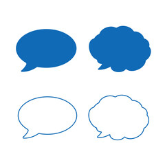 Wall Mural - speech bubbles vector icon set. line and glyph sign collection for mobile concept and web design. sy