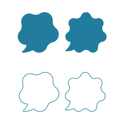Wall Mural - speech bubbles vector icon set. line and glyph sign collection for mobile concept and web design. sy