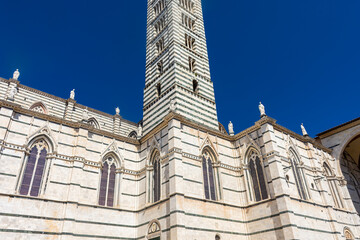 Belltower of Siena Cathedral, Tuscany,  Italy