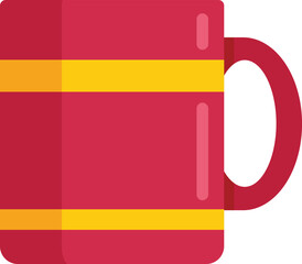 Wall Mural - Mug reflection icon flat vector. Coffee mug. Hot cup isolated