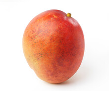 Ripe Red Kent Mango Fruit Closeup