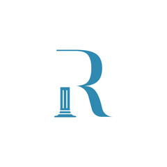 PrinAlphabet RO or OR pillar vector logo template sign - law logo
