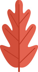 Poster - Red leaf icon flat vector. Fall leaf. Tree foliage isolated