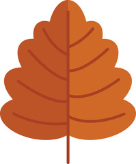 Sticker - Autumn leaves icon flat vector. Fall leaf. Tree foliage isolated