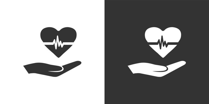 Charity and donation silhouette icon
