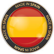 © agrus - vector illustration of made in Spain banner with national flag