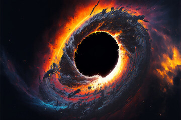 Wall Mural - black hole digital art