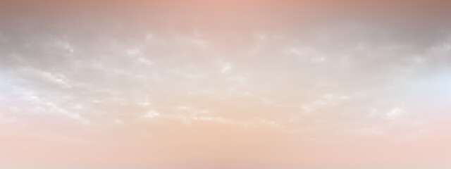 Wall Mural - Sweet sky and white soft clouds floated in the sky on a clear day. Beautiful air and sunlight with beige cloud scape colorful. Sunset sky for background. Beige sky vector illustration.