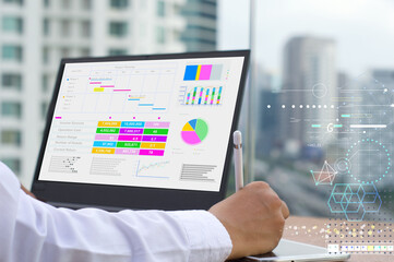 it developer working on ui/ux design and development concept