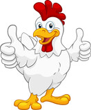 Fototapeta Pokój dzieciecy - Chicken Cartoon Rooster Cockerel Character