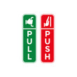 © hafid - push and pull sign template vector, door sign
