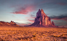 Early Morning Sunrise At SHiprock In Northern New Mexico