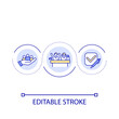 Political activism loop concept icon. Conduct social poll. Motivating public speakers. Voting abstract idea thin line illustration. Isolated outline drawing. Editable stroke. Arial font used