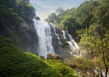 Wachirathan Falls. Doi Inthanon National Park. Chom Thong District. Top Travel Destinations In Chiang Mai City. North Thailand