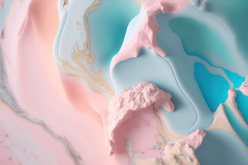 Fototapete - Marble texture with wavy lines in pastel shades. Elegant background. Gen Art	
