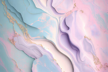 Fototapete - Marble texture with wavy lines in pastel shades. Elegant background. Gen Art	
