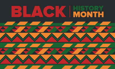 Black History Month. African American History. Celebrated annual. In February in United States and Canada. In October in Great Britain. Poster, card, banner, background. Vector illustration