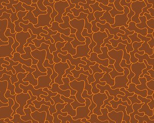 Full seamless orange camouflage texture pattern vector. Black white military textile fabric print. Army camo background. Usable for Jacket Pants Shirt and Shorts.