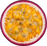 Fototapeta Kawa jest smaczna - Passion fruit slice isolated 