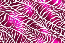 Seamless Pattern Of Zebra Stripes In Pink. Patterns Based On Animals Generative AI