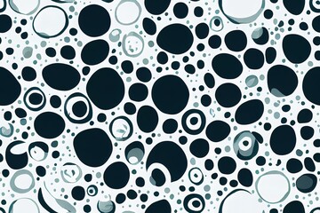 Wall Mural - Formal seamlessness. Circles. Bristly appearance. Generative AI