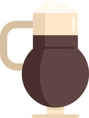 Sticker - Mocha coffee icon flat vector. Restaurant cup. Morning food isolated