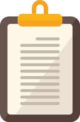 Poster - Write clipboard icon flat vector. Hand text. Message pencil isolated