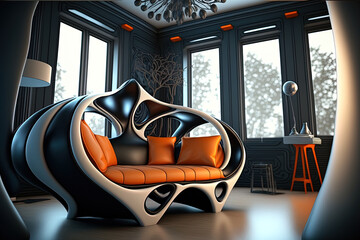 Wall Mural - design of furniture and interior spaces. generative ai