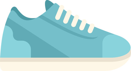 Canvas Print - Foot sneaker icon flat vector. Sport shoe. Run design isolated