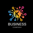 © ismadesign - Letter K Network Share vector Icon Logo Design Element. This logo is suitable for digital, business and technology.