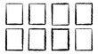 © Hero Design - Frame border grunge brush collection bundle elements. Ink decoration vector illustration.