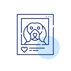 Wall Mural - beagle breed dog picture on social media. pet internet presence. pixel perfect, editable stroke icon