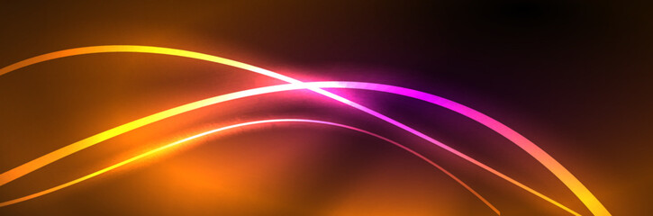 Blue neon glowing lines, magic energy space light concept, abstract background wallpaper design