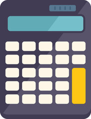 Sticker - Finance calculator icon flat vector. Bank payment. Digital service isolated