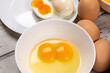 Double yolk eggs with jumbo size