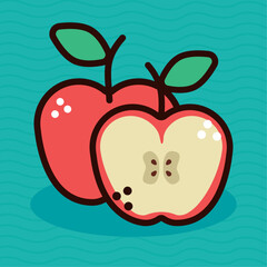 Poster - fresh apple fruit healthy