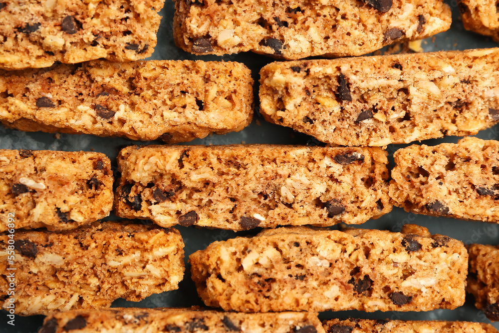 Tasty biscotti cookies as background