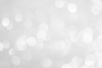 Wall Mural - Silver background Abstract Bokeh Christmas.	
