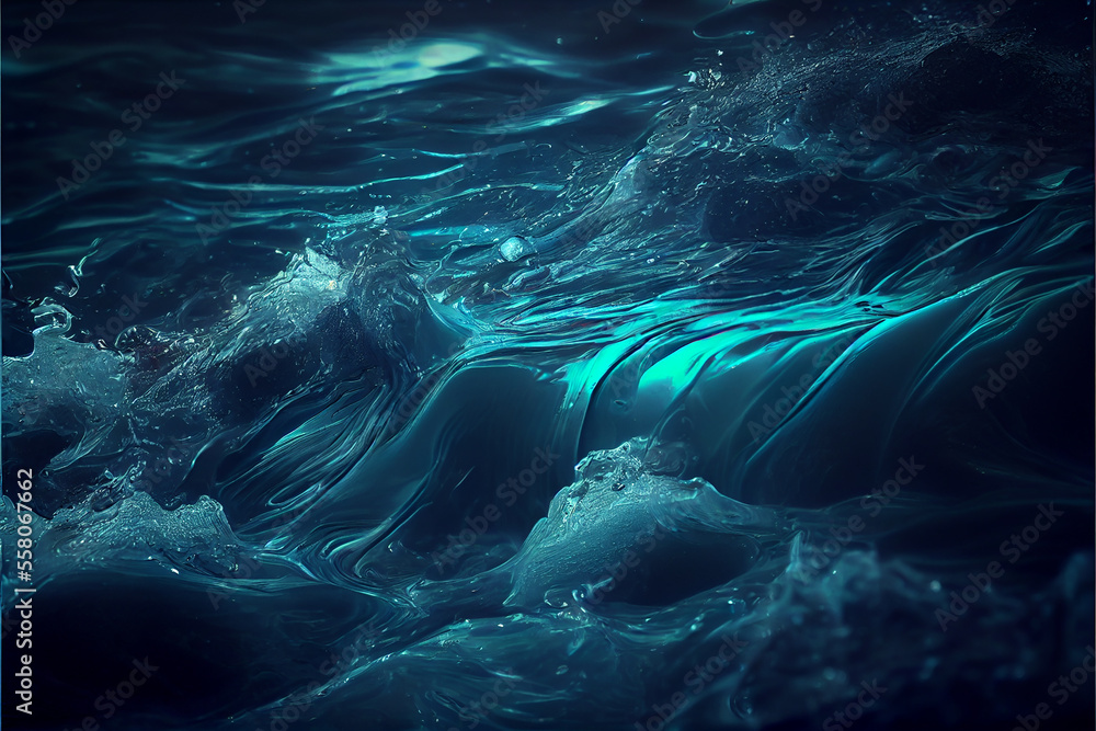 abstract background with waves. generative ai Stock Illustration ...