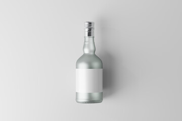 Canvas Print - clear glass liquor bottle